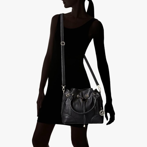 Jessica Simpson Black Erica Drawstring Bag - Picture 3 of 9